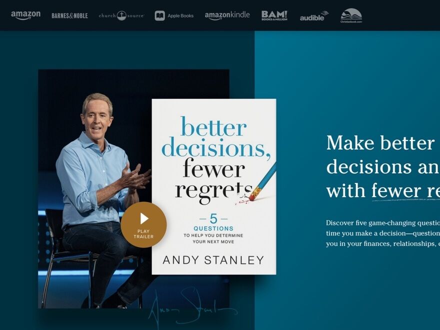Screenshot of the Andy Stanley BDFR book site