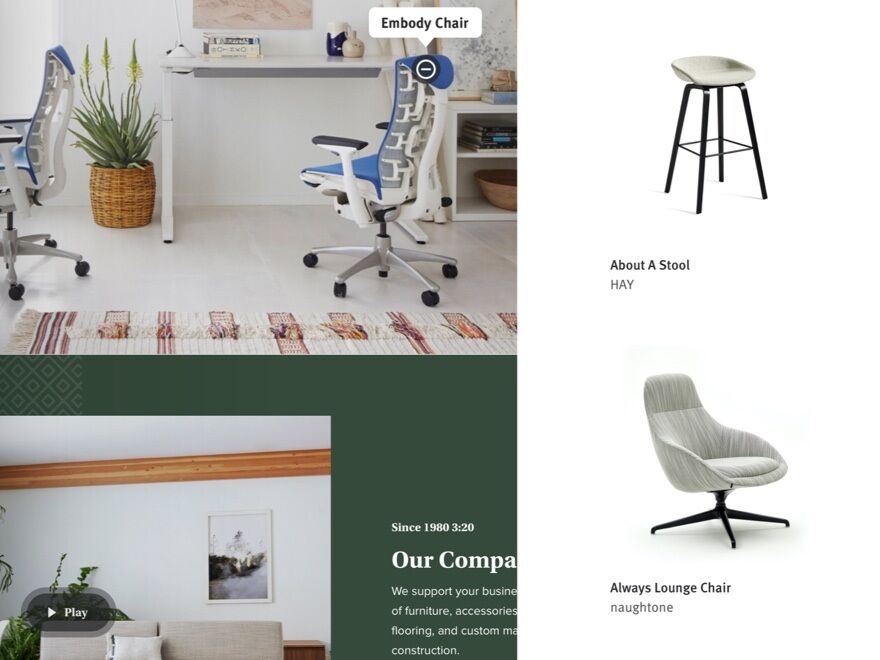 Screenshot of the Herman Miller Dealer Platform